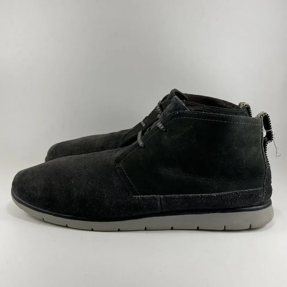 UGG Freamon Waterproof Blue Leather Black Lace Up Ankle Boots Mens Size 13